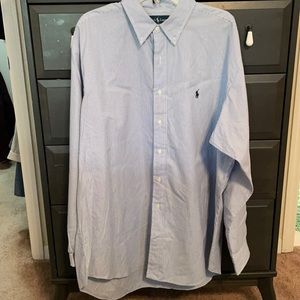 Ralph Lauren XL, Blue and White stripe button down